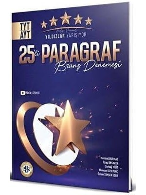 Aydenstore Tyt Ayt Paragraf Yıldızlar Yarışıyor 25 Li Branş Denemesi