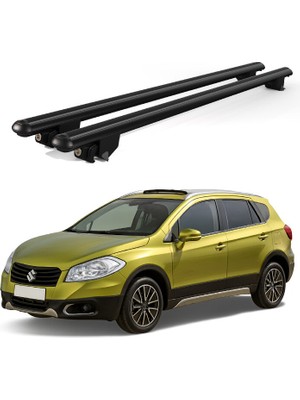 Today Auto Kanca Suziki Sx4 S-Cross (2013 ve Sonrası) Uyumlu Siyah Kilitli Ara Atkı 110CM Port Bagaj Tavan Barı