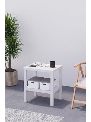 Aydenstore Life 2 Katlı Plastik Beyaz Banyo Mutfak Rafı MIT1054