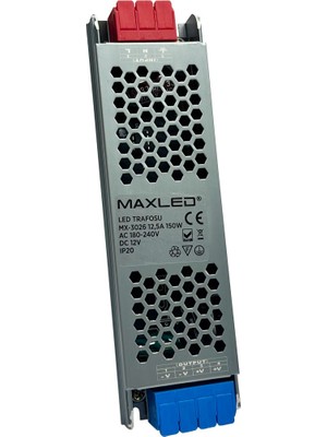 Maxled MX-3026 - 12V 12.5A | Slim Kasa LED Trafosu