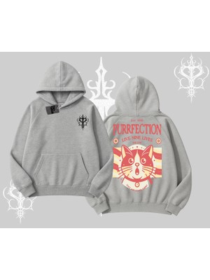 Live Nine Lives Kedi Tasarımlı Kapşonlu Sweatshirt