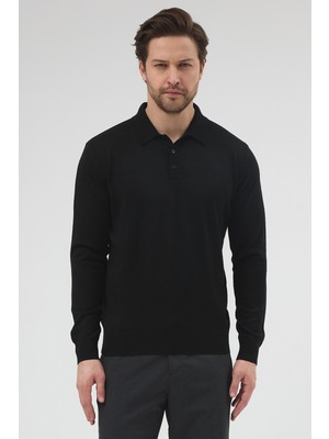 Hateko Erkek %50 Yün Polo Yaka Triko