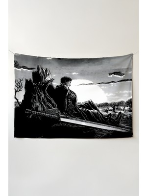 Charmbi Berserk Duvar Örtüsü – Çok Renkli Anime Temalı Kumaş Oda Dekoru Tapestry