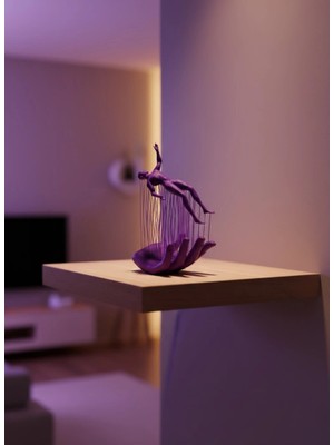 Lowell Home El Insan Figürü Mor Modern Sanatsal Biblo Soyut Tasarım Salon ve Ofis Dekoru