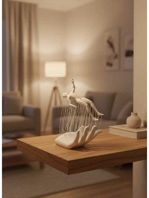 Lowell Home El Insan Figürü Beyaz Modern Soyut Tasarım Salon ve Ofis Dekorasyonu