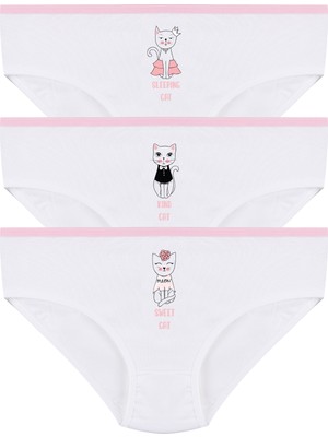 Koza İç Giyim Kız Çocuk 3'lü Sevimli Fare Desenli Slip