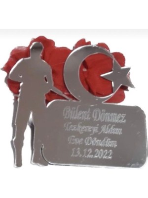 Güven Pleksi Ay Yıldız Asker Uğurlama Magneti Dağıtmalık