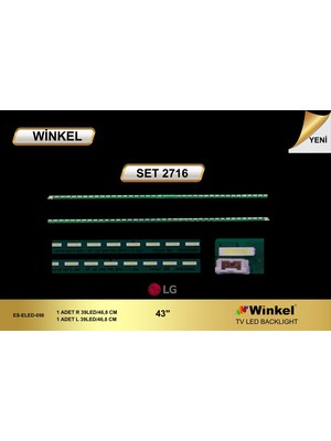 Winkel Tv LED Bar -2716 Takım 2 Li-Lg 43 V15 Art3 Fhd R L 43LX540S, 6916L2189A ,6916L2188A