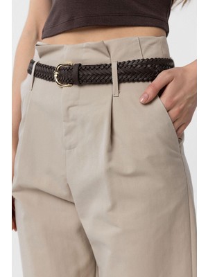 Antioch Kahve Örgü Kadın Kemer