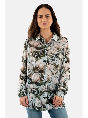 Guess Uzun Kollu Clouis Kadın Çok Renkli Gömlek W6RH73WDW82-PM6A