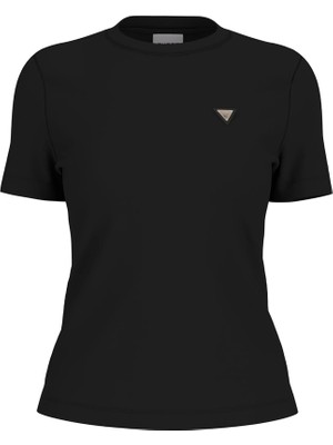 Guess Sonia Bisiklet Yaka Kısa Kollu Kadın Siyah T-Shirt V6RI17KD741-JBLK
