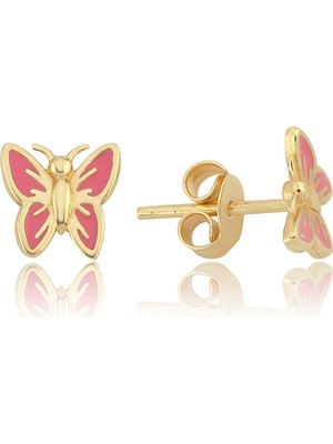 Cherry By Özkonak Mini Kelebek Çocuk Küpe