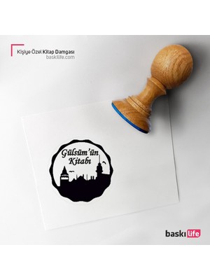 Baskı Life Kişiye Özel Kitap Damgası Kitap Mührü Kaşe Kitap Mühür Özel Damga 310