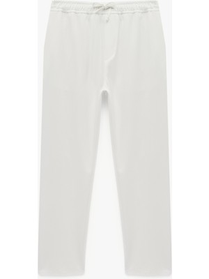 Koton Regular Fit Cepli Beli Bağcıklı Kumaş Pantolon