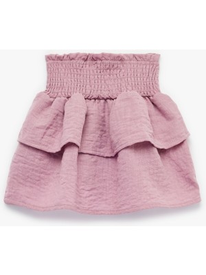 Koton Gipeli Katmanlı Diz Üstü Fırfırlı Etek