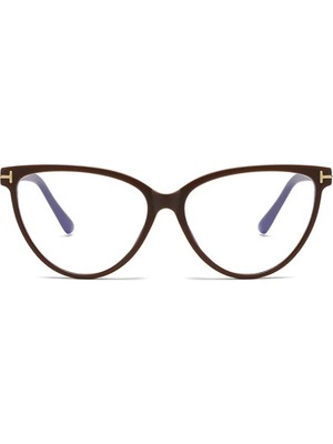 Corney Design Florus Kahverengi Cat Eye Gözlük | Mavi Işık Filtreli | Blue Blocked | Ekran Gözlüğü | Kadın