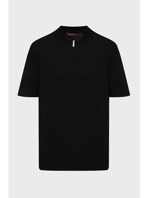 Guess Kadir Teknik Kısa Kollu Polo Yakalı Erkek Siyah Triko M6RR15Z4442-JBLK