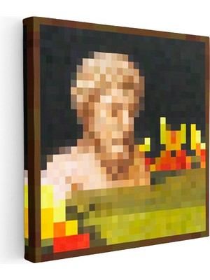 Tablofest Kare Kanvas Tablo Bust Piksel Minecraft Tablosu Ev Ofis Salon Duvar Dekoru