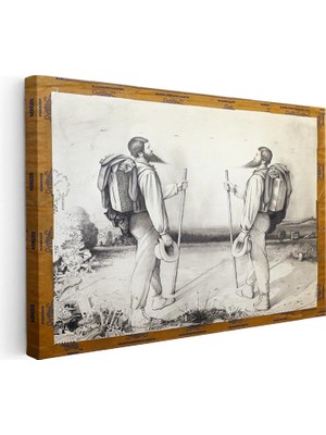 Tablofest Yatay Kanvas Tablo Bonjour Monsieur Courbet Minecraft Tablosu Ev Ofis Salon Duvar Dekoru