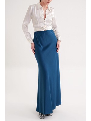 Societa Petrol Beli lastikli uzun etek 81333