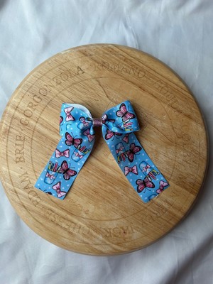 MELOKİDS Kurdele Fiyonklu Otomatik Saç Tokası Büyük Boy