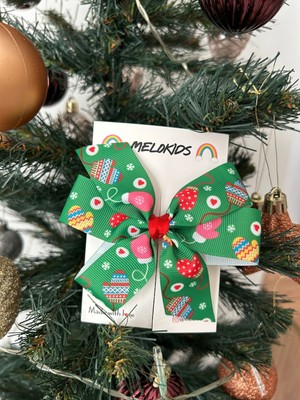 MELOKİDS Kış Temalı Eldiven Desen Kurdele Yılbaşı Tokası
