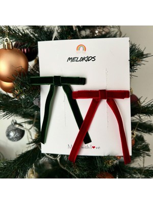 MELOKİDS Kadife Yılbaşı Tokası Klipsli1 Adet