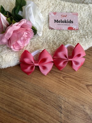 MELOKİDS Kurdele Fiyonk Renkli Lastikli Saç Tokası 2 Adet
