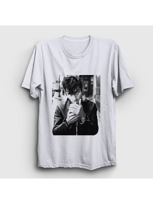 Presmono Unisex Beyaz Alex Turner Arctic Monkeys T-Shirt