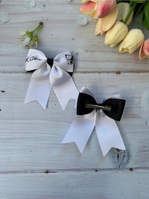 MELOKİDS Atatürk Desenli Kurdele Saç Tokası - 2 Adet Klipsli/ 29 Ekim,19 Mayıs,23 Nisan Tokası