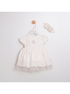 ministok White Princess Saç Aksesuarlı Ikili Kız Bebek Takım