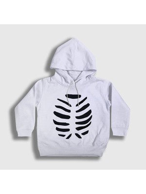 Presmono Unisex Çocuk Beyaz Cadılar Bayramı Halloween Çift Sevgili Iskelet Kapüşonlu Sweatshirt