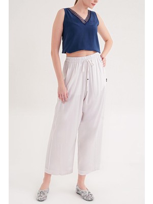 Societa Ekru Beli lastikli bol kesim pantolon 41646