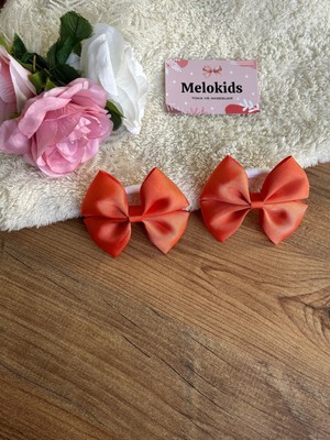 MELOKİDS Kurdele Fiyonk Renkli Lastikli Saç Tokası 2 Adet