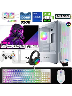 Xaser Astra X880  I9 14900KF 32GB Ddr5 Ram 1tb M.2 Nvme SSD 16GB RTX5060 Ti Sıvı Soğutmalı 24,5" 240Hz Oyuncu Tavsiye Sistem