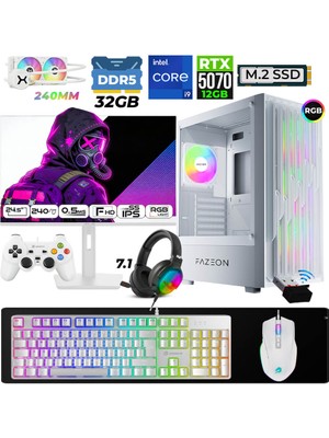 Xaser Astra X890 I9 14900KF 32GB Ddr5 Ram 1tb M.2 Nvme SSD 12GB RTX5070 Sıvı Soğutmalı 24,5" 240Hz Oyuncu Tavsiye Sistem