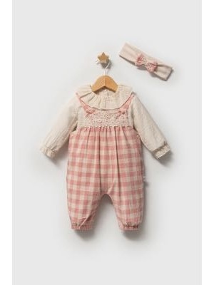 Tongs Baby 5776T – Louıse Élan Salopet | Kız Bebek Ekoseli Tulum
