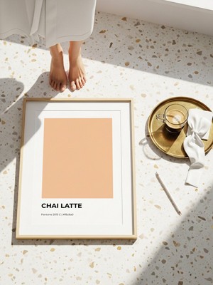 Fuart.Co Chai Latte Kahve Temalı Dijital Baskı Poster (Çerçevesiz) Kafu