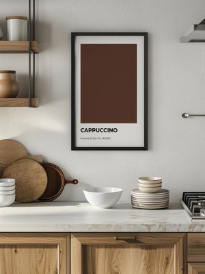 Fuart.Co Cappuccino Kahve Temalı Dijital Baskı Poster (Çerçevesiz) Kafu
