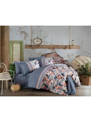 Colezium Kingsize Poplin Nevresim Arella Oranj