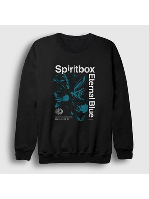 Presmono Unisex Siyah Eternal Blue Spiritbox Sweatshirt