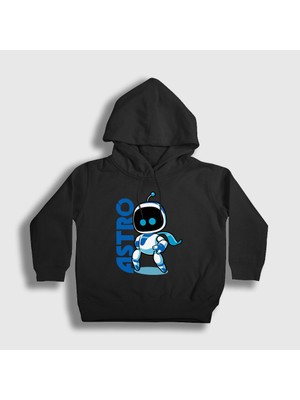 Presmono Unisex Çocuk Siyah Oyun V2 Kaptan Astro Kapüşonlu Sweatshirt