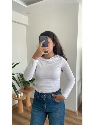 Nihanello Butik Degaje Yaka Bluz