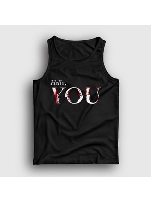 Presmono Unisex Siyah Hello You Dizi You Atlet