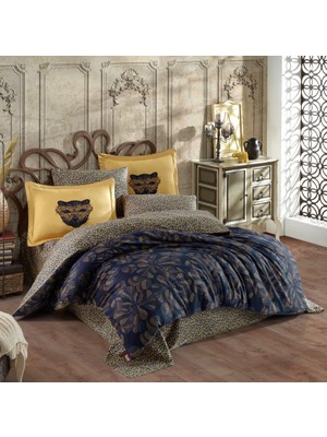 Colezium Çift Kişilik Saten Nevresim Caprice Sarı