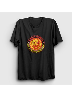 Presmono Unisex Siyah Njpw Güreş New Japan Pro Wrestling T-Shirt
