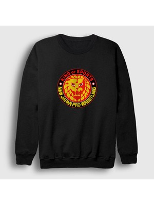 Presmono Unisex Siyah Njpw Güreş New Japan Pro Wrestling Sweatshirt