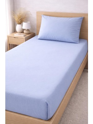 Kurthomeware Tek Kişilik Lastikli Çarşaf Yastık KILIFLI100X200 cm Düz Renk
