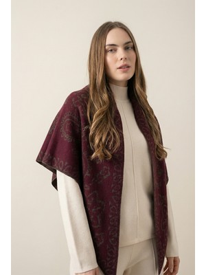 Kadın Üçgen Desenli Çift Yönlü Triko Şal