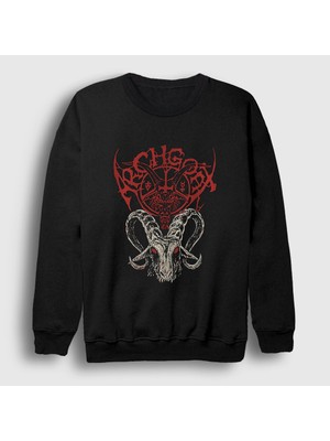 Presmono Unisex Siyah Goat Metal Archgoat Sweatshirt